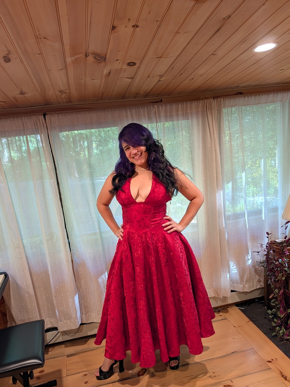 Effie Midi Dress - Red Babyboo